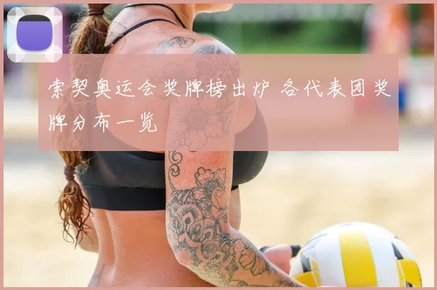 索契奥运会奖牌榜出炉 各代表团奖牌分布一览